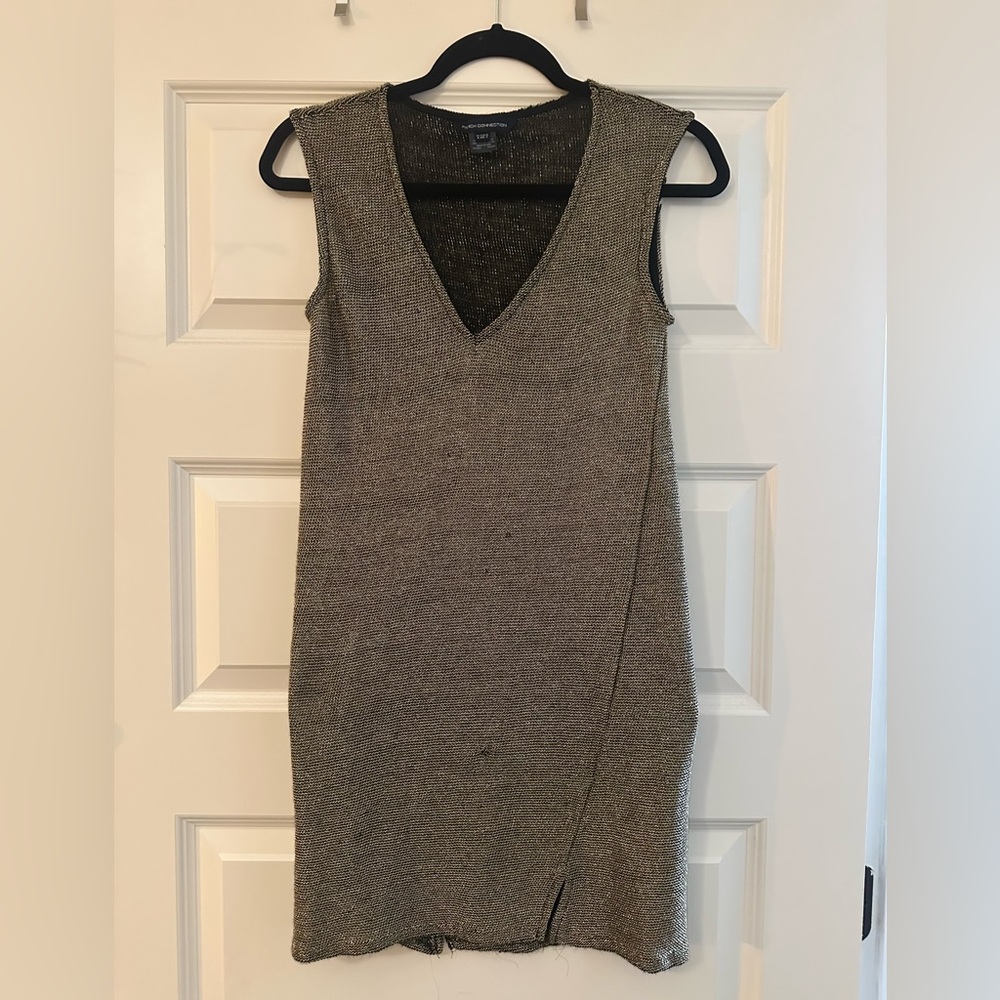 French Connection Metallic Sleeveless Mini Dress